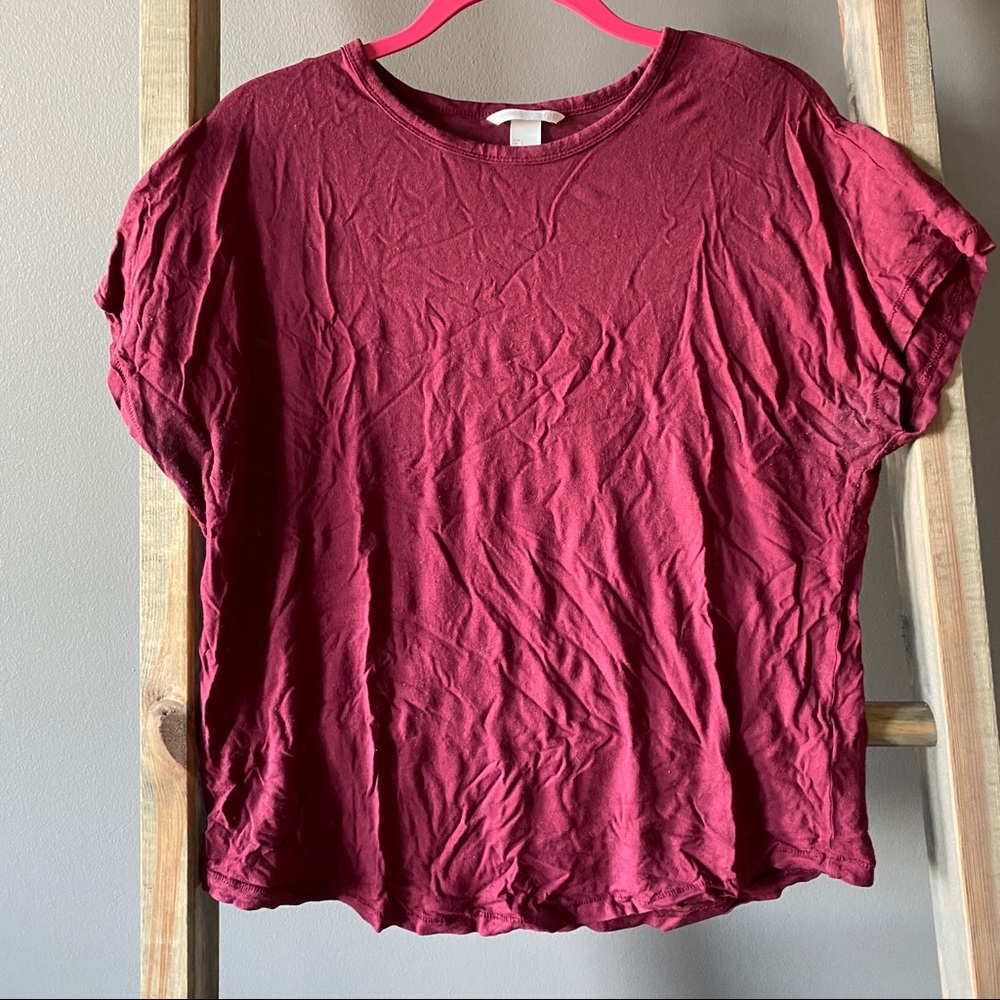 H&M Maroon Basics Top - Picture 1 of 2